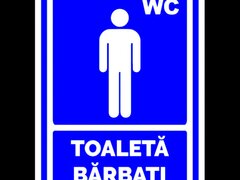 Indicator albastru  pentru wc toaleta barbati